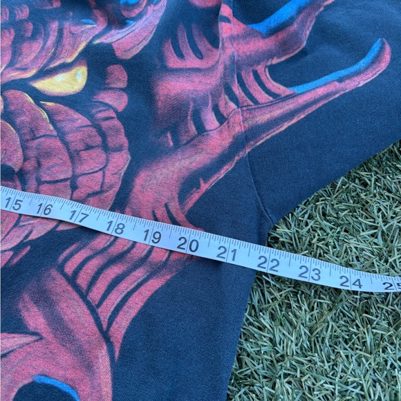 Liquid Blue Men's Dragon Graphic Tee - Red and Green - Picture 5 of 9